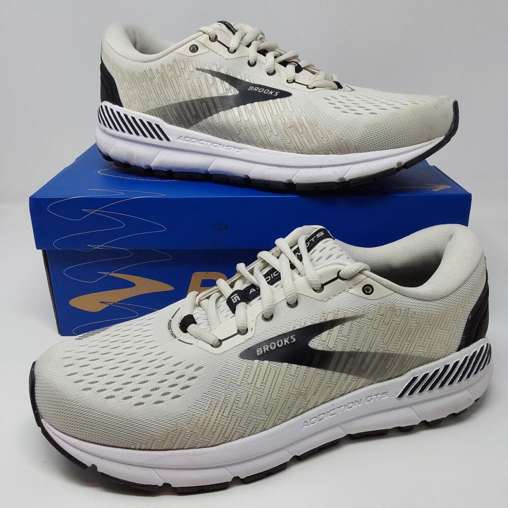Brooks Addiction GTS 15 Men's 9 D Vaporous Grey Black Running Shoes 110365